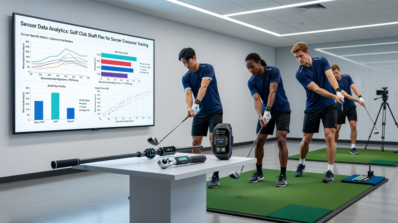 Cycling and golf swing sensor comparison chart displayed on tablet