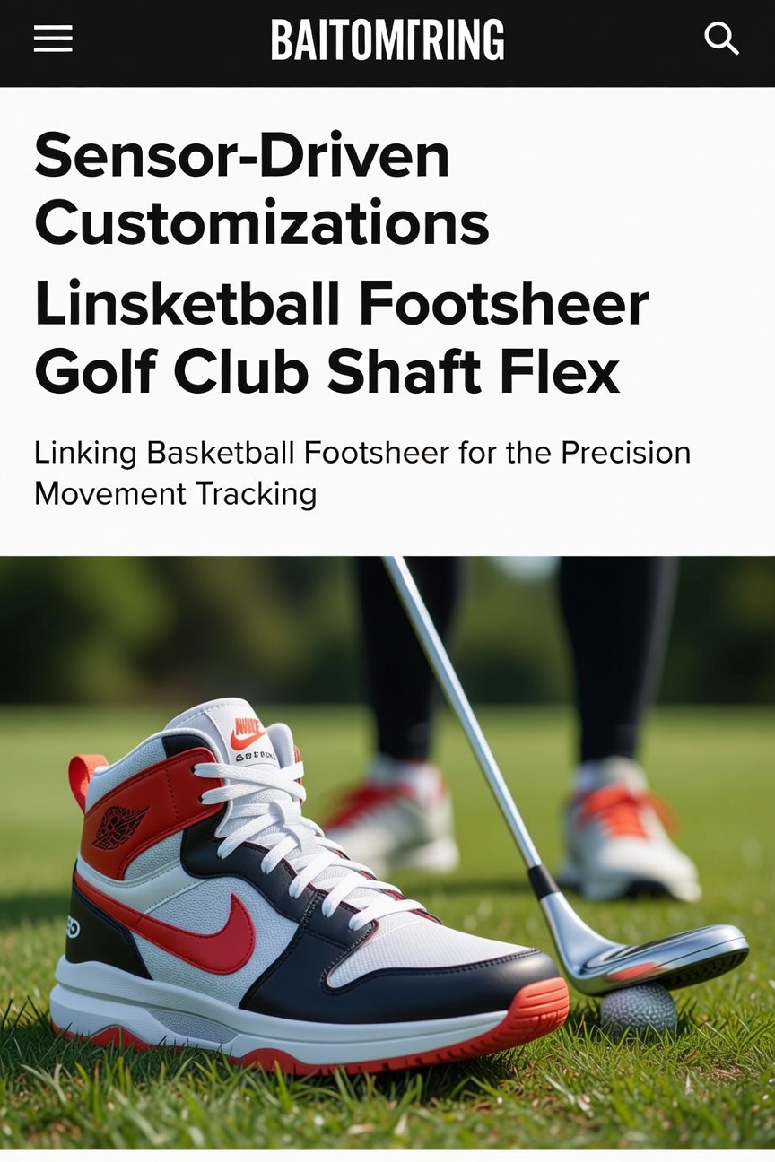 Athletes using sensor-equipped basketball footwear during training sessions that feed data into golf equipment customization systems