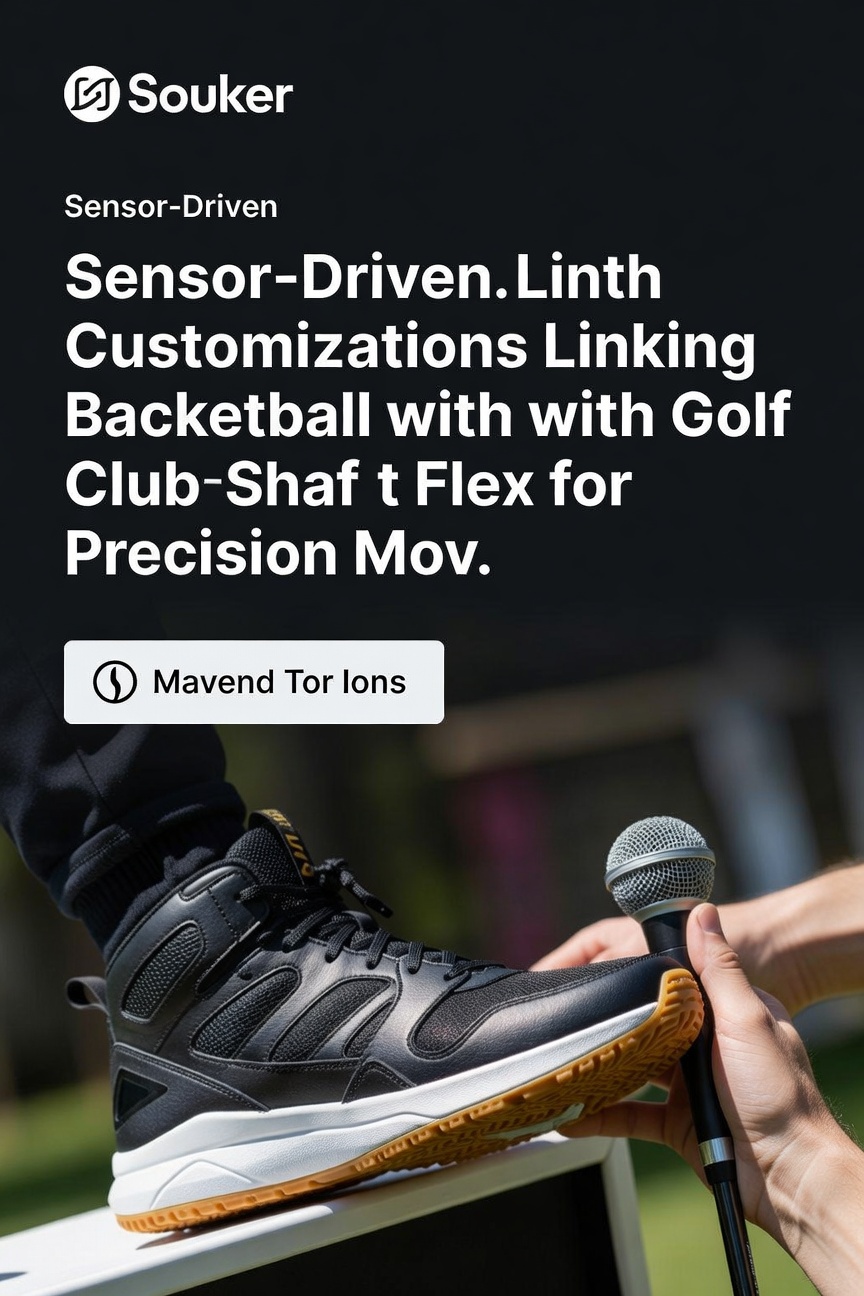 Close-up view of golf club shaft undergoing flex adjustments guided by basketball footwear sensor data outputs